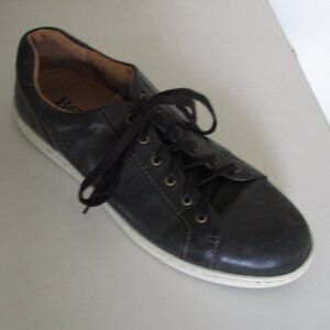 Born Mens Black Leather Lace-up Fashion Sneaker Shoe - Size 11M